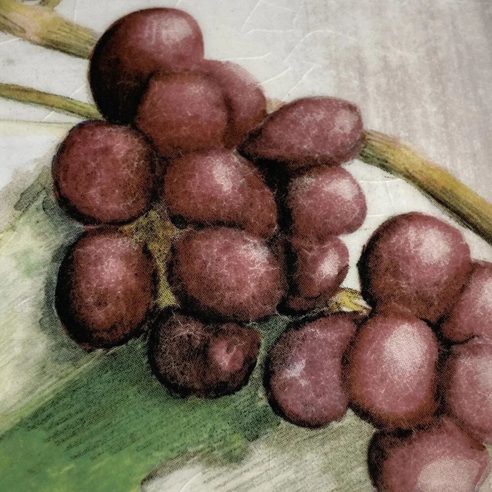 Crate & Barrel Cheese Plate Grapes Grape Bundle Wedge Serving Dish Ceramic Italy
